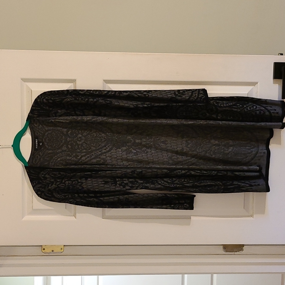 Lace print cardigan